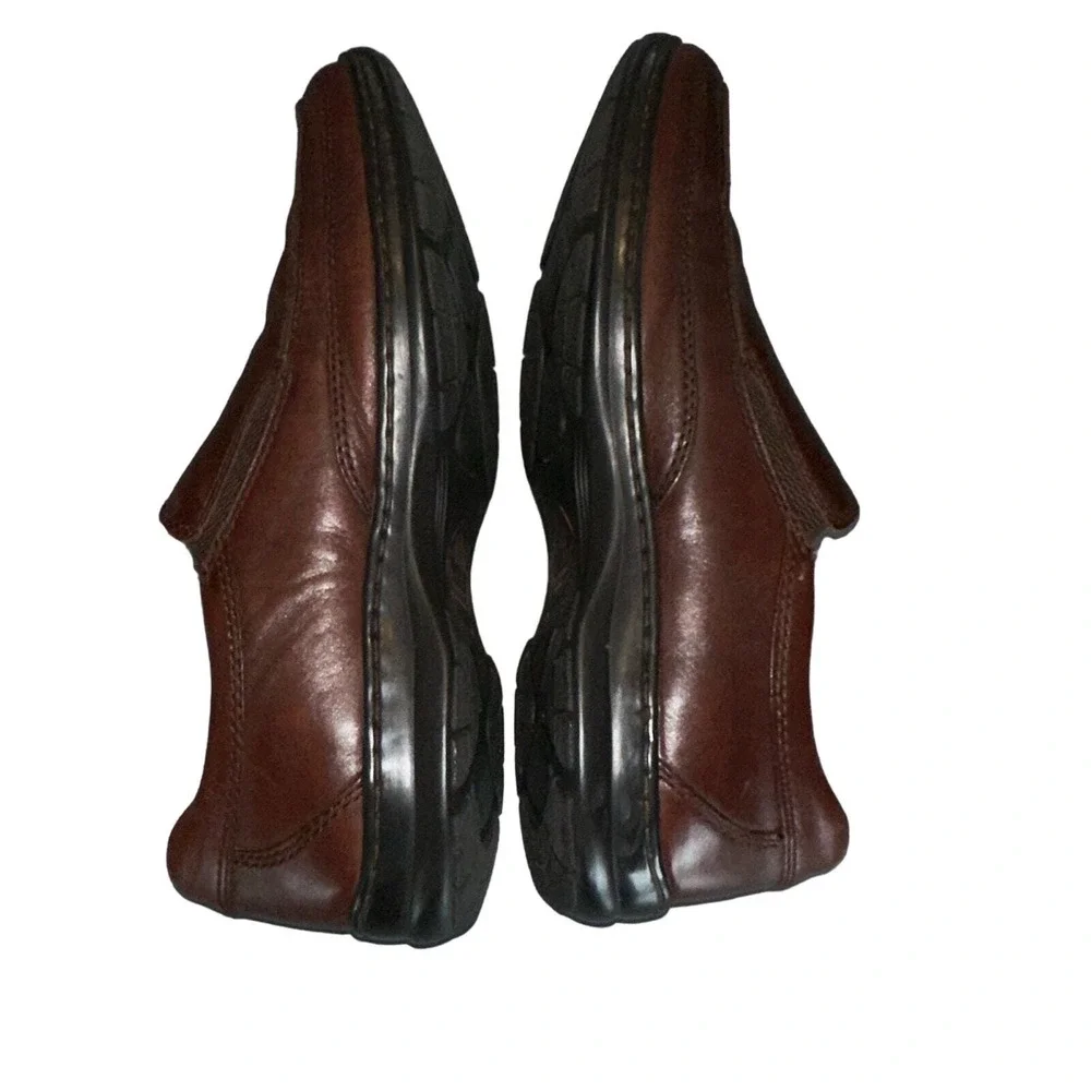 Born Slip On Loafers 10 Brown Leather‎ Square Toe M/WM6455 CBG10 Mens Shoes